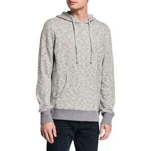 Slate & Stone Men's Heather Gray Marled Pullover Hoodie M Cotton Blend Casual